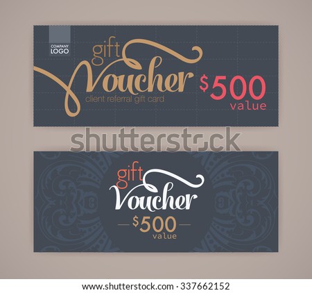 gift voucher template. Royalty-Free Stock Photo #337662152
