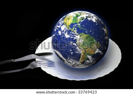 earth on a plate, photo of earth from nasa