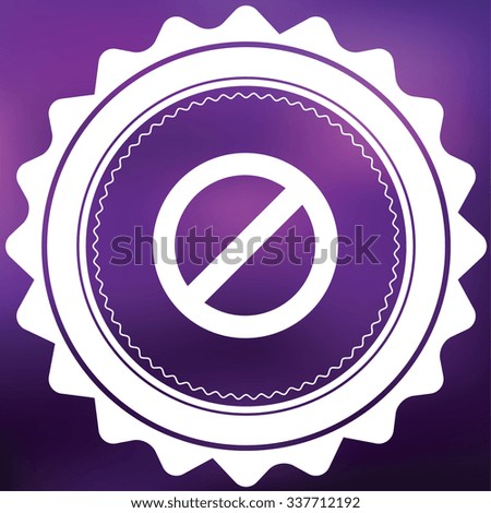 A Retro Icon Isolated on a Purple Background - Stop Sign