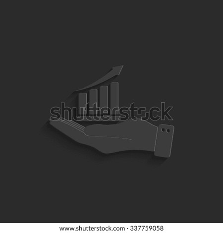 hand hold graph - vector icon