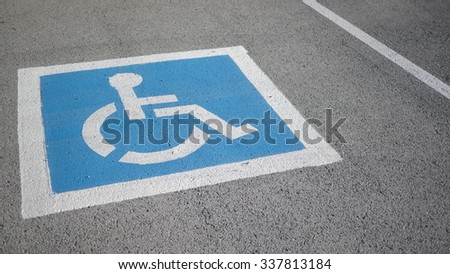 Handicap parking spot