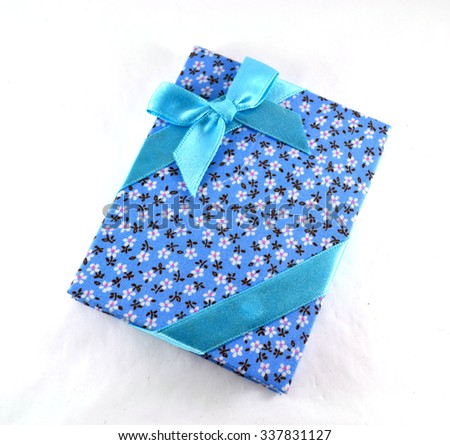 Blue present packing isolated