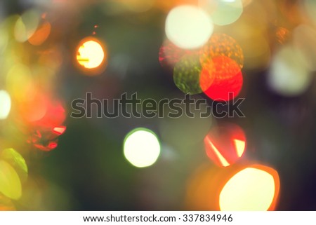 blur light celebration on christmas tree, happy new year colorful background