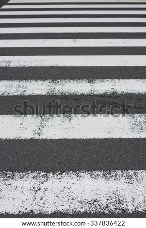 Zebra - pedestrian road crossing area, Zebra cross walk on asphalt road