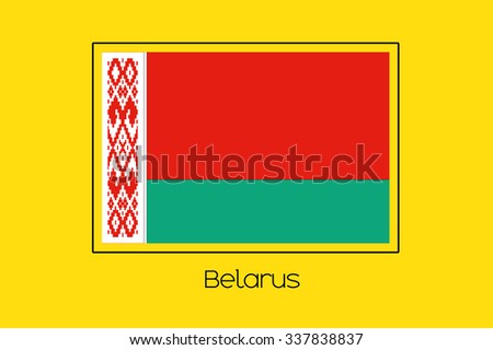 A Flag Illustration of the country of Belarus