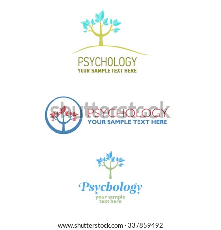 Vector set of psychological signs. Logo element. Symbol Psi.