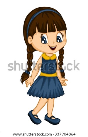 Cute Little Girl in Spring Royalty-Free Stock Photo #337904864