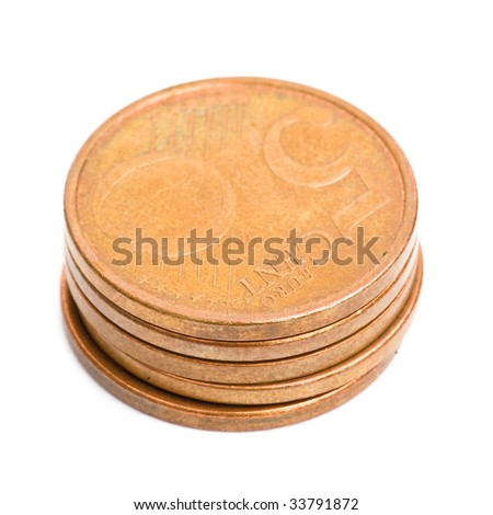 euro cent coin isolated