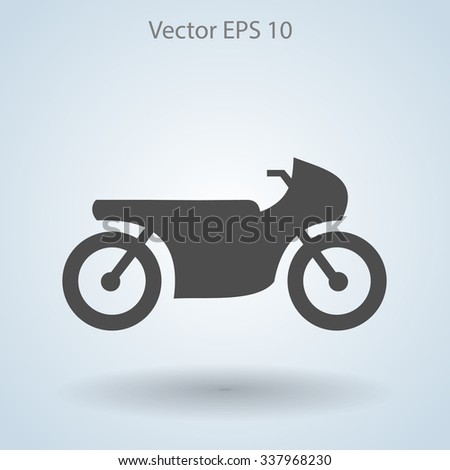 Flat motorcycle icon