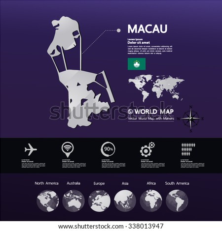 Macao Map vector