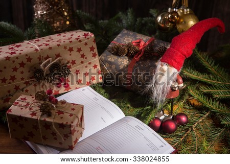 Christmas gifts, Christmas decorations, December 6
