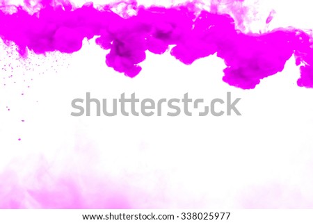 Pink ink in water background