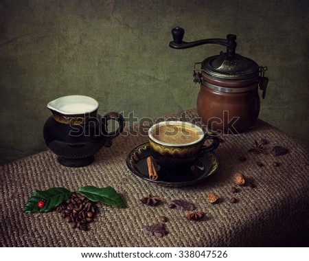 Coffee Still Life with spices