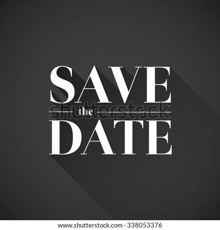 Save the date vector lettering Royalty-Free Stock Photo #338053376