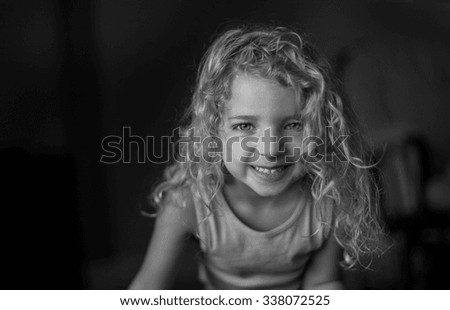 Toddler girl and big smile