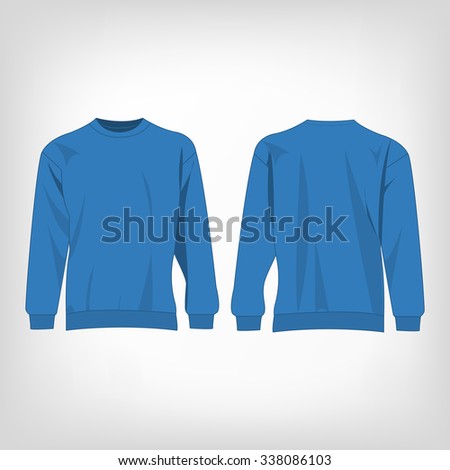 Sport light blue sweater isolated vector