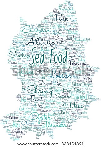 Sea Food Concept Word Cloud