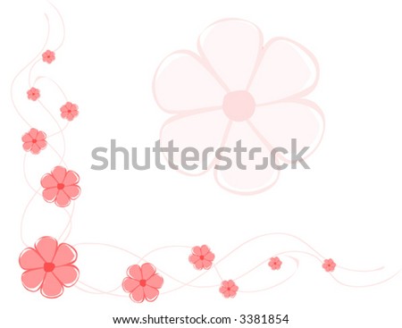Flowers decoration (Vector) 
Can be used as romantic decoration, and for wedding invitations!