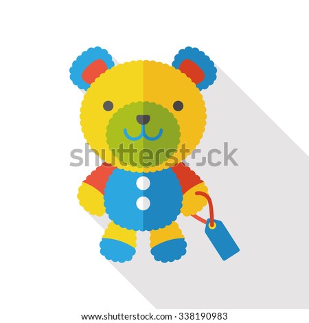 bear toy flat icon