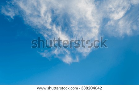 image of clear blue sky on day time for background usage .(horizontal)