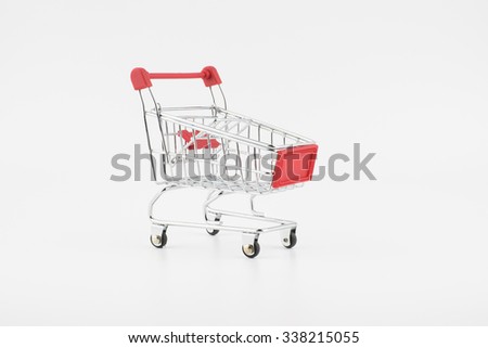 A Shopping Cart On White Background