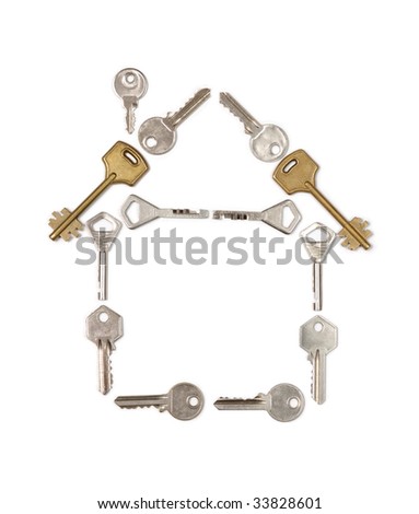 Conceptual house symbol made from keys