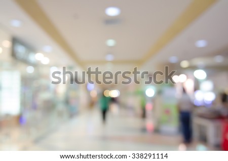 Abstract blurred of people in shopping center.