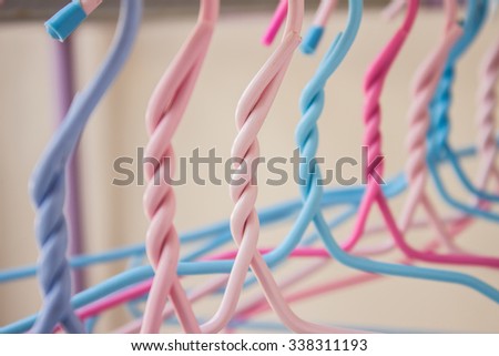 The many color of Hanger on the white background