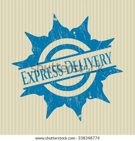 Express Delivery rubber grunge texture seal