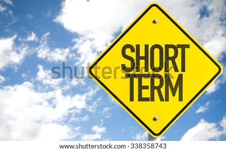 Short Term sign with sky background Royalty-Free Stock Photo #338358743