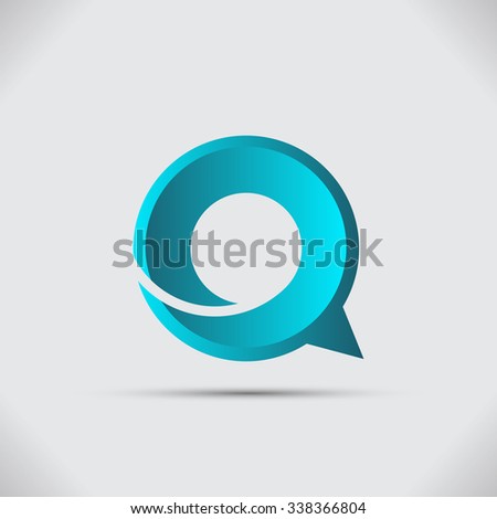Speech bubble, symbol vector icon logo