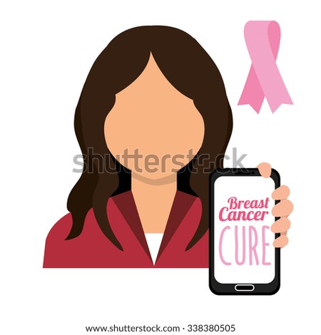 Breast cancer campaign graphic design, vector illustration eps10