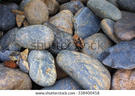 Abstract background with decorative floor pattern of gravel stones, Gravel texture