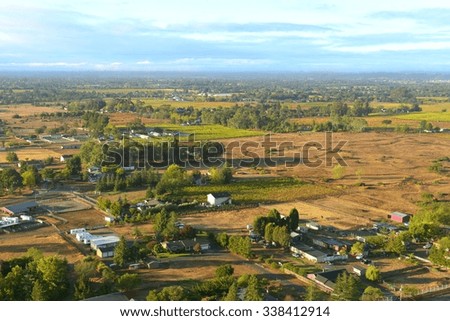 sky view of wine country