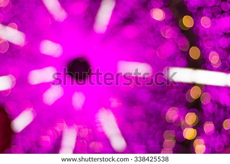 Blurry christmas tree with bokeh for light abstract background