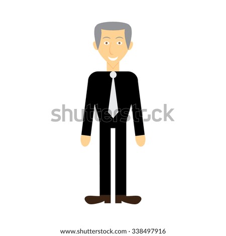 Businessman cartoon vector icon