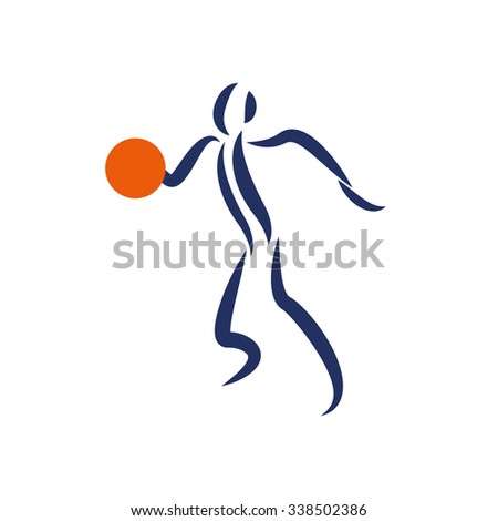 Isolated fitness icon with an abstract person