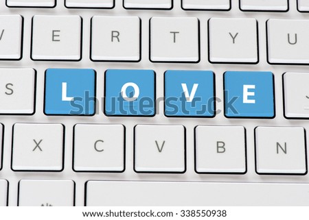 Computer keyboard with love 