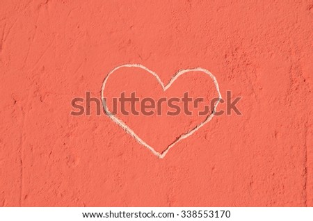 Heart of Love, carved into the wall