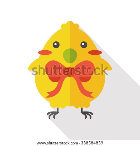 easter chicken flat icon