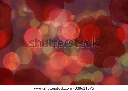 Bokeh red flowers fade dissolve the abstract