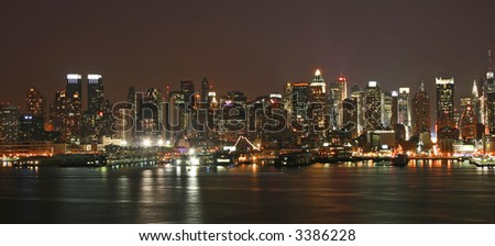Manhattan Mid-town Skyline at Night