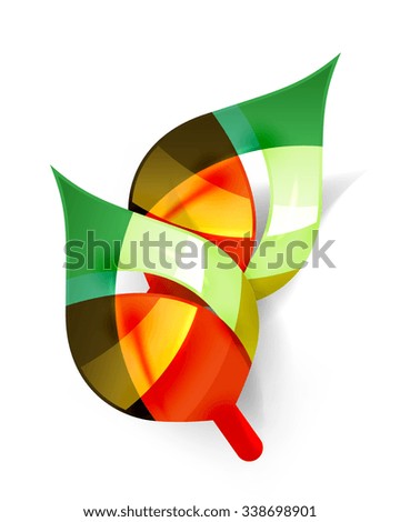 Nature design template for your message. Toxic colorful abstract leaves.