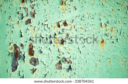 old green rusty metal background