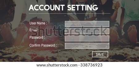 Accounting Setting Security Username Application Concept