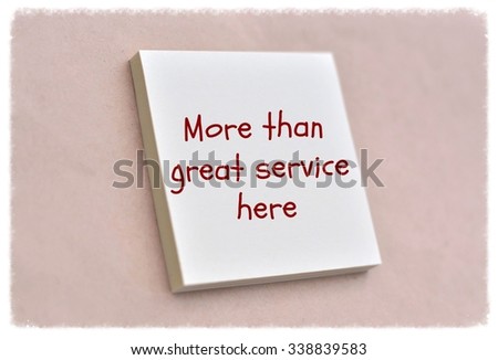 Text more than great service here on the short note texture background