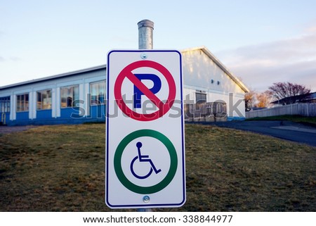 only handicapped parking sign in front of school