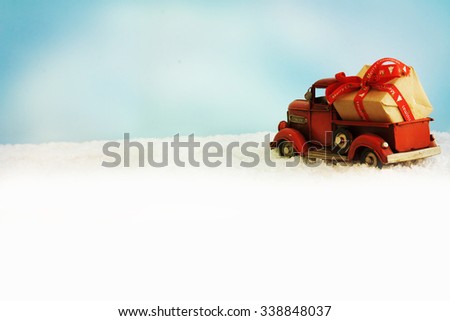 toy car with Christmas gift