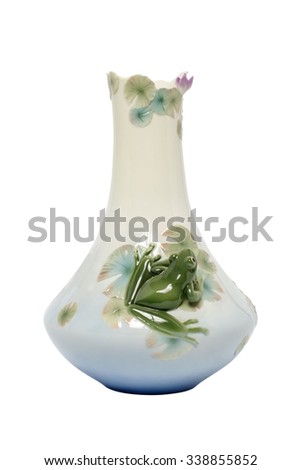 Porcelain vase isolated on white