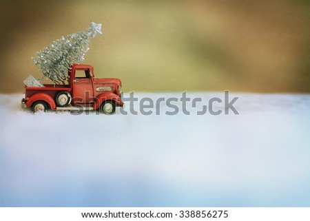 Toy car with Christmas tree
